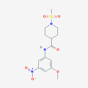 N-(3-methoxy-5-nitrophenyl)-1-(methylsulfonyl)-4-piperidinecarboxamide