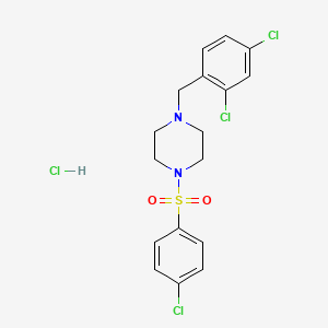 molecular formula C17H18Cl4N2O2S B4366789 1-[(4-chlorophenyl)sulfonyl]-4-(2,4-dichlorobenzyl)piperazine hydrochloride 