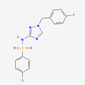 4-chloro-N-[1-(4-fluorobenzyl)-1H-1,2,4-triazol-3-yl]benzenesulfonamide