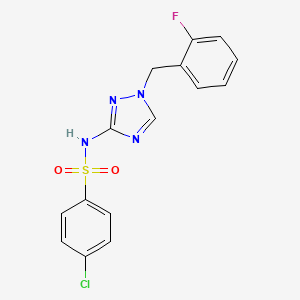 4-chloro-N-[1-(2-fluorobenzyl)-1H-1,2,4-triazol-3-yl]benzenesulfonamide