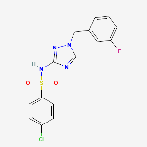 4-chloro-N-[1-(3-fluorobenzyl)-1H-1,2,4-triazol-3-yl]benzenesulfonamide