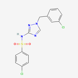 4-chloro-N-[1-(3-chlorobenzyl)-1H-1,2,4-triazol-3-yl]benzenesulfonamide