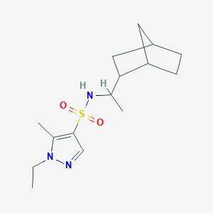 molecular formula C15H25N3O2S B4366846 N-(1-bicyclo[2.2.1]hept-2-ylethyl)-1-ethyl-5-methyl-1H-pyrazole-4-sulfonamide 