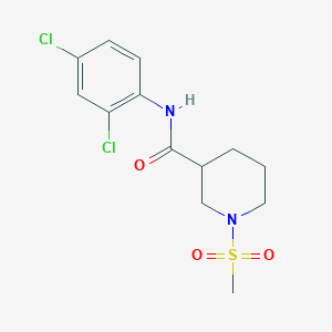 molecular formula C13H16Cl2N2O3S B4366855 N-(2,4-dichlorophenyl)-1-(methylsulfonyl)-3-piperidinecarboxamide 