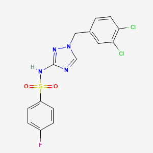 N-[1-(3,4-dichlorobenzyl)-1H-1,2,4-triazol-3-yl]-4-fluorobenzenesulfonamide