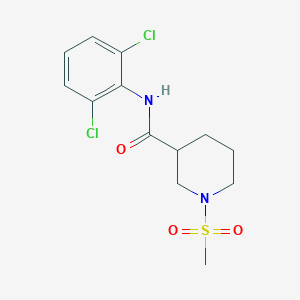 molecular formula C13H16Cl2N2O3S B4366937 N-(2,6-dichlorophenyl)-1-(methylsulfonyl)-3-piperidinecarboxamide 