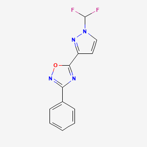 5-[1-(difluoromethyl)-1H-pyrazol-3-yl]-3-phenyl-1,2,4-oxadiazole