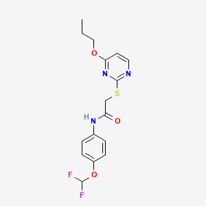 N-[4-(difluoromethoxy)phenyl]-2-[(4-propoxy-2-pyrimidinyl)thio]acetamide