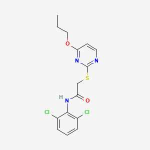 molecular formula C15H15Cl2N3O2S B4366964 N-(2,6-dichlorophenyl)-2-[(4-propoxy-2-pyrimidinyl)thio]acetamide 