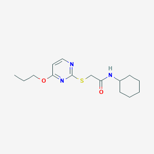 N-cyclohexyl-2-[(4-propoxy-2-pyrimidinyl)thio]acetamide