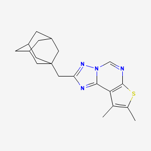 molecular formula C20H24N4S B4367047 2-(1-adamantylmethyl)-8,9-dimethylthieno[3,2-e][1,2,4]triazolo[1,5-c]pyrimidine 