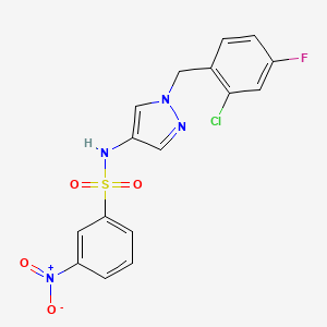 N-[1-(2-chloro-4-fluorobenzyl)-1H-pyrazol-4-yl]-3-nitrobenzenesulfonamide