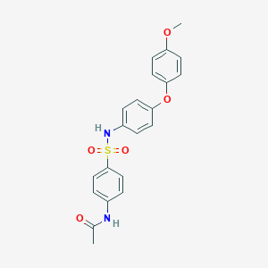 molecular formula C21H20N2O5S B436708 N-(4-{[4-(4-methoxyphenoxy)anilino]sulfonyl}phenyl)acetamide CAS No. 521295-62-5