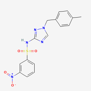 molecular formula C16H15N5O4S B4367081 N-[1-(4-methylbenzyl)-1H-1,2,4-triazol-3-yl]-3-nitrobenzenesulfonamide 