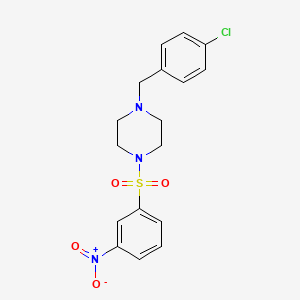 molecular formula C17H18ClN3O4S B4367087 1-(4-chlorobenzyl)-4-[(3-nitrophenyl)sulfonyl]piperazine 