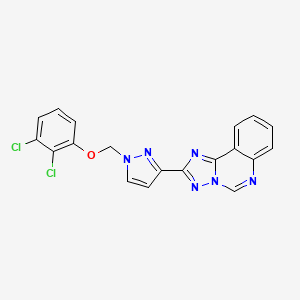 molecular formula C19H12Cl2N6O B4367102 2-{1-[(2,3-dichlorophenoxy)methyl]-1H-pyrazol-3-yl}[1,2,4]triazolo[1,5-c]quinazoline 