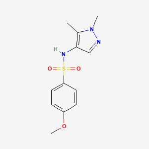 molecular formula C12H15N3O3S B4367111 N-(1,5-dimethyl-1H-pyrazol-4-yl)-4-methoxybenzenesulfonamide 