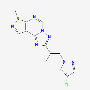 2-[2-(4-chloro-1H-pyrazol-1-yl)-1-methylethyl]-7-methyl-7H-pyrazolo[4,3-e][1,2,4]triazolo[1,5-c]pyrimidine