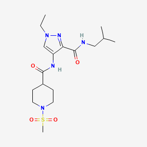 N-{1-ethyl-3-[(isobutylamino)carbonyl]-1H-pyrazol-4-yl}-1-(methylsulfonyl)-4-piperidinecarboxamide