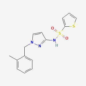 molecular formula C15H15N3O2S2 B4367317 N-[1-(2-methylbenzyl)-1H-pyrazol-3-yl]-2-thiophenesulfonamide 
