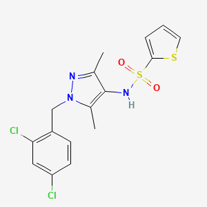 molecular formula C16H15Cl2N3O2S2 B4367319 N-[1-(2,4-dichlorobenzyl)-3,5-dimethyl-1H-pyrazol-4-yl]-2-thiophenesulfonamide 