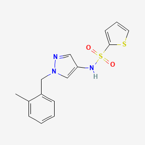 molecular formula C15H15N3O2S2 B4367320 N-[1-(2-methylbenzyl)-1H-pyrazol-4-yl]-2-thiophenesulfonamide 