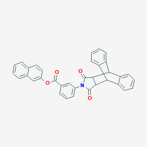 Naphthalen-2-yl 3-(16,18-dioxo-17-azapentacyclo[6.6.5.0~2,7~.0~9,14~.0~15,19~]nonadeca-2,4,6,9,11,13-hexaen-17-yl)benzoate (non-preferred name)