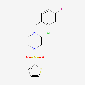 1-(2-chloro-4-fluorobenzyl)-4-(2-thienylsulfonyl)piperazine