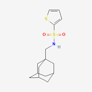 molecular formula C15H21NO2S2 B4367334 N-(1-adamantylmethyl)-2-thiophenesulfonamide 