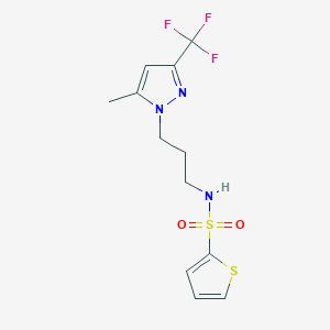 N-{3-[5-methyl-3-(trifluoromethyl)-1H-pyrazol-1-yl]propyl}-2-thiophenesulfonamide