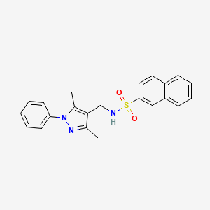 N-[(3,5-dimethyl-1-phenyl-1H-pyrazol-4-yl)methyl]-2-naphthalenesulfonamide