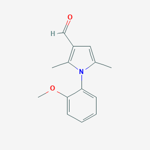 B043674 1-(2-methoxyphenyl)-2,5-dimethyl-1H-pyrrole-3-carbaldehyde CAS No. 124678-35-9