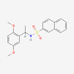 molecular formula C20H21NO4S B4367411 N-[1-(2,5-dimethoxyphenyl)ethyl]-2-naphthalenesulfonamide 