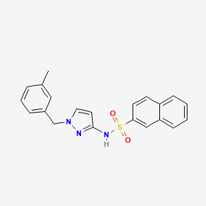 molecular formula C21H19N3O2S B4367439 N-[1-(3-methylbenzyl)-1H-pyrazol-3-yl]-2-naphthalenesulfonamide 