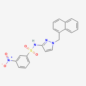 molecular formula C20H16N4O4S B4367466 N-[1-(1-naphthylmethyl)-1H-pyrazol-3-yl]-3-nitrobenzenesulfonamide 