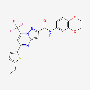 N-(2,3-dihydro-1,4-benzodioxin-6-yl)-5-(5-ethyl-2-thienyl)-7-(trifluoromethyl)pyrazolo[1,5-a]pyrimidine-2-carboxamide