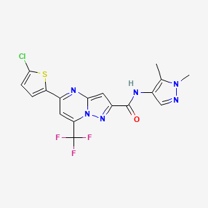 molecular formula C17H12ClF3N6OS B4367491 5-(5-chloro-2-thienyl)-N-(1,5-dimethyl-1H-pyrazol-4-yl)-7-(trifluoromethyl)pyrazolo[1,5-a]pyrimidine-2-carboxamide 