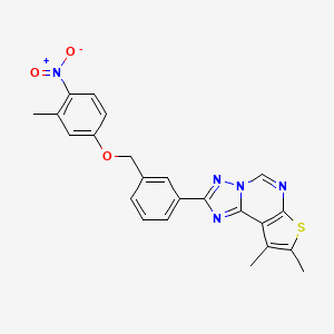 8,9-dimethyl-2-{3-[(3-methyl-4-nitrophenoxy)methyl]phenyl}thieno[3,2-e][1,2,4]triazolo[1,5-c]pyrimidine