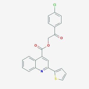 2-(4-Chlorophenyl)-2-oxoethyl 2-(2-thienyl)-4-quinolinecarboxylate