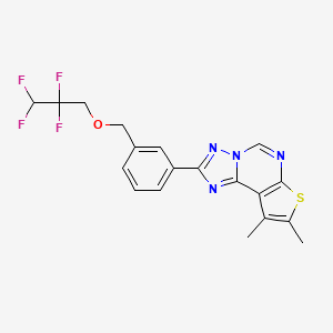 8,9-dimethyl-2-{3-[(2,2,3,3-tetrafluoropropoxy)methyl]phenyl}thieno[3,2-e][1,2,4]triazolo[1,5-c]pyrimidine