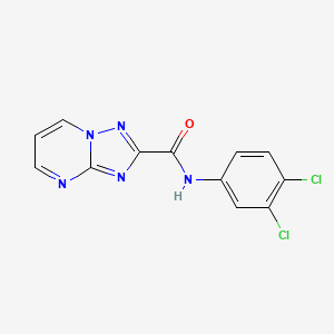molecular formula C12H7Cl2N5O B4367592 N-(3,4-dichlorophenyl)[1,2,4]triazolo[1,5-a]pyrimidine-2-carboxamide 