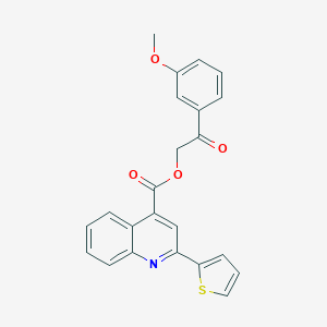 2-(3-Methoxyphenyl)-2-oxoethyl 2-(2-thienyl)-4-quinolinecarboxylate