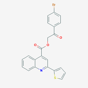 2-(4-Bromophenyl)-2-oxoethyl 2-(2-thienyl)-4-quinolinecarboxylate