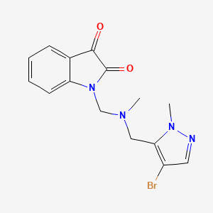 1-{[[(4-bromo-1-methyl-1H-pyrazol-5-yl)methyl](methyl)amino]methyl}-1H-indole-2,3-dione