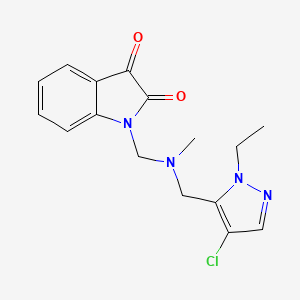 1-{[[(4-chloro-1-ethyl-1H-pyrazol-5-yl)methyl](methyl)amino]methyl}-1H-indole-2,3-dione