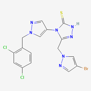 5-[(4-bromo-1H-pyrazol-1-yl)methyl]-4-[1-(2,4-dichlorobenzyl)-1H-pyrazol-4-yl]-4H-1,2,4-triazole-3-thiol