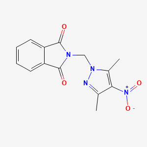 molecular formula C14H12N4O4 B4367682 2-[(3,5-dimethyl-4-nitro-1H-pyrazol-1-yl)methyl]-1H-isoindole-1,3(2H)-dione 
