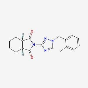 molecular formula C18H20N4O2 B4367741 (3aR,7aS)-2-[1-(2-methylbenzyl)-1H-1,2,4-triazol-3-yl]hexahydro-1H-isoindole-1,3(2H)-dione 