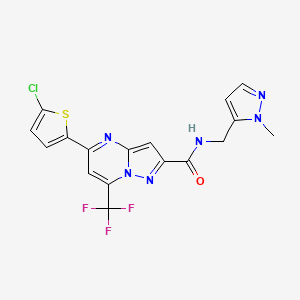 5-(5-chloro-2-thienyl)-N-[(1-methyl-1H-pyrazol-5-yl)methyl]-7-(trifluoromethyl)pyrazolo[1,5-a]pyrimidine-2-carboxamide