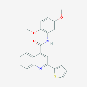 molecular formula C22H18N2O3S B436776 N-(2,5-dimethoxyphenyl)-2-(2-thienyl)-4-quinolinecarboxamide CAS No. 497864-63-8